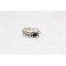 Ring silver sterling 925 jewelry solid rotating band oxidized onyx stone C 391